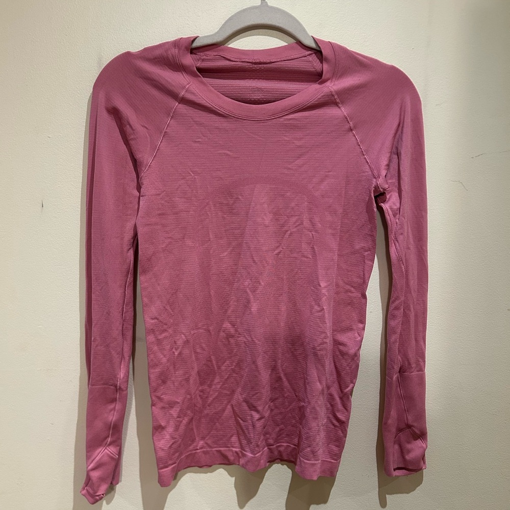 Pink Lululemon Swiftly Tech Long Sleece